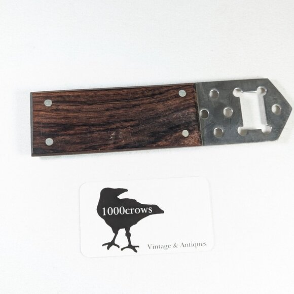 Large teak and steel flat bottle opener CQMA / COMA - Picture 3 of 7